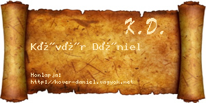 Kövér Dániel névjegykártya